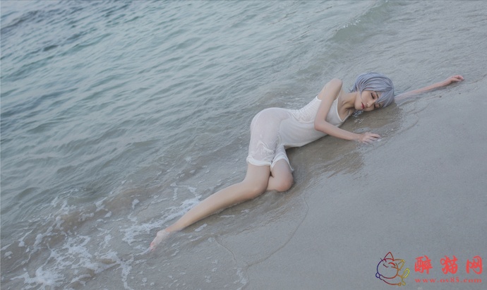 南桃Momoko-海边湿身白衣裙-10 南桃Momoko-海边湿身白衣裙