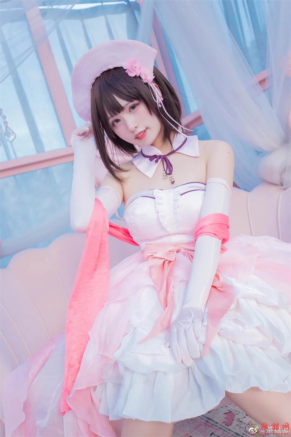 茶狐狐cosplay加藤惠长裙美腿写真-5