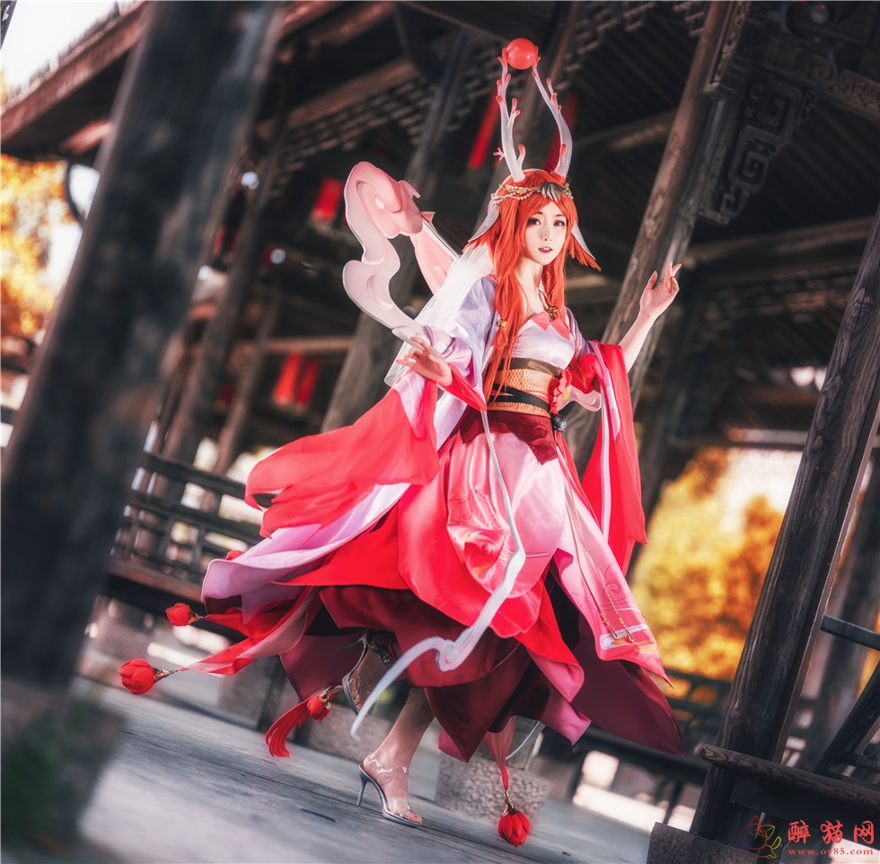 yui金鱼红裙神都夜行录cosplay写真-5