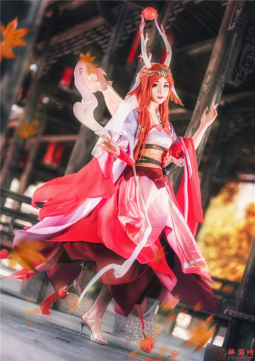 yui金鱼红裙神都夜行录cosplay写真-8