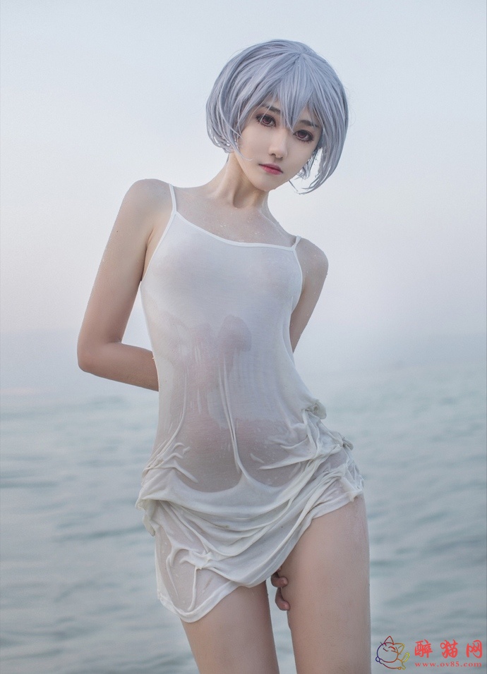 南桃Momoko-海边湿身白衣裙-4 南桃Momoko-海边湿身白衣裙