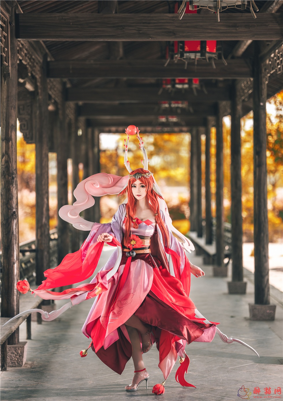 yui金鱼红裙神都夜行录cosplay写真-4