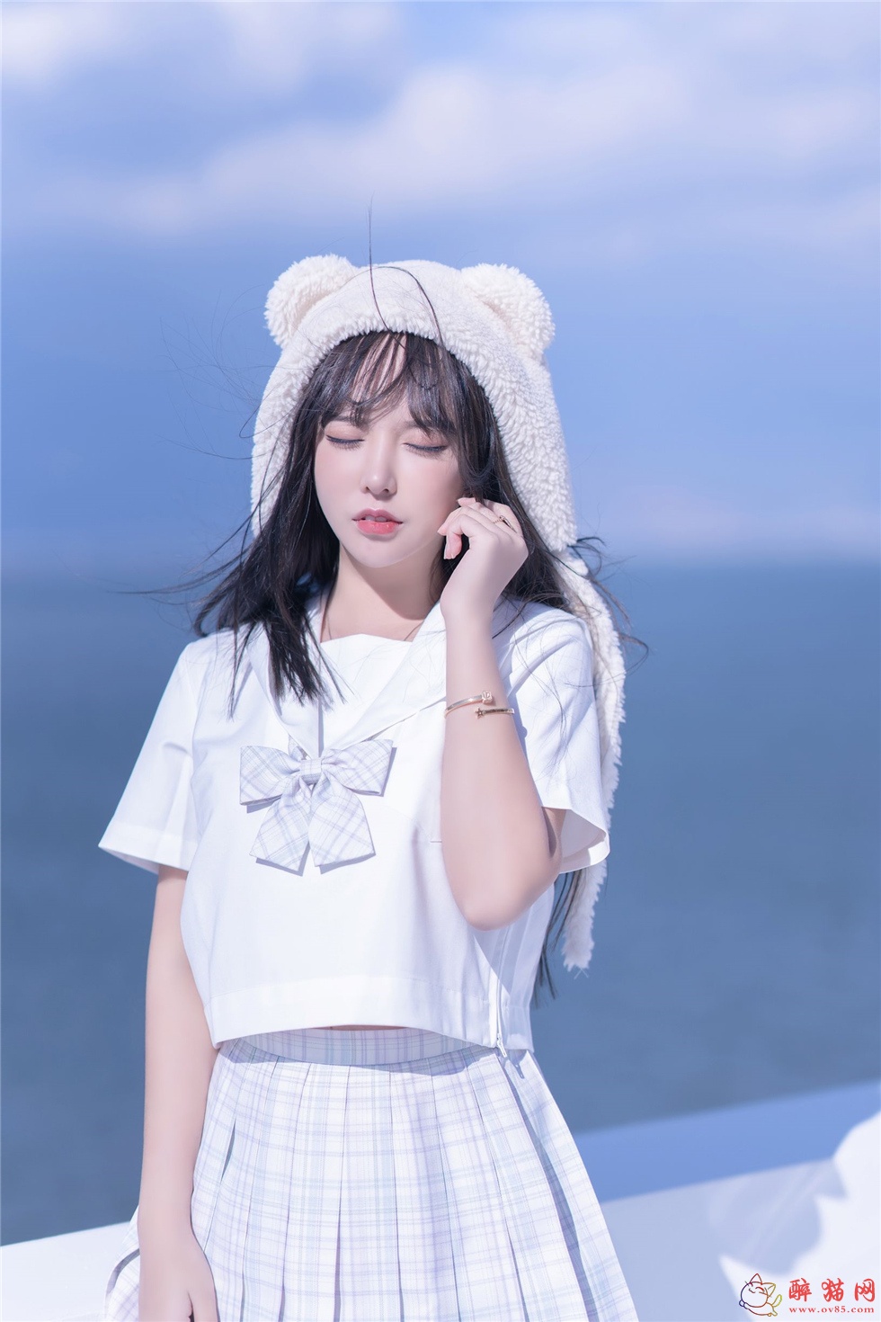 图片[3]-过期米线线喵少女风，天台上的阳光-醉猫网 - 专注于美图分享-www.ov85.com