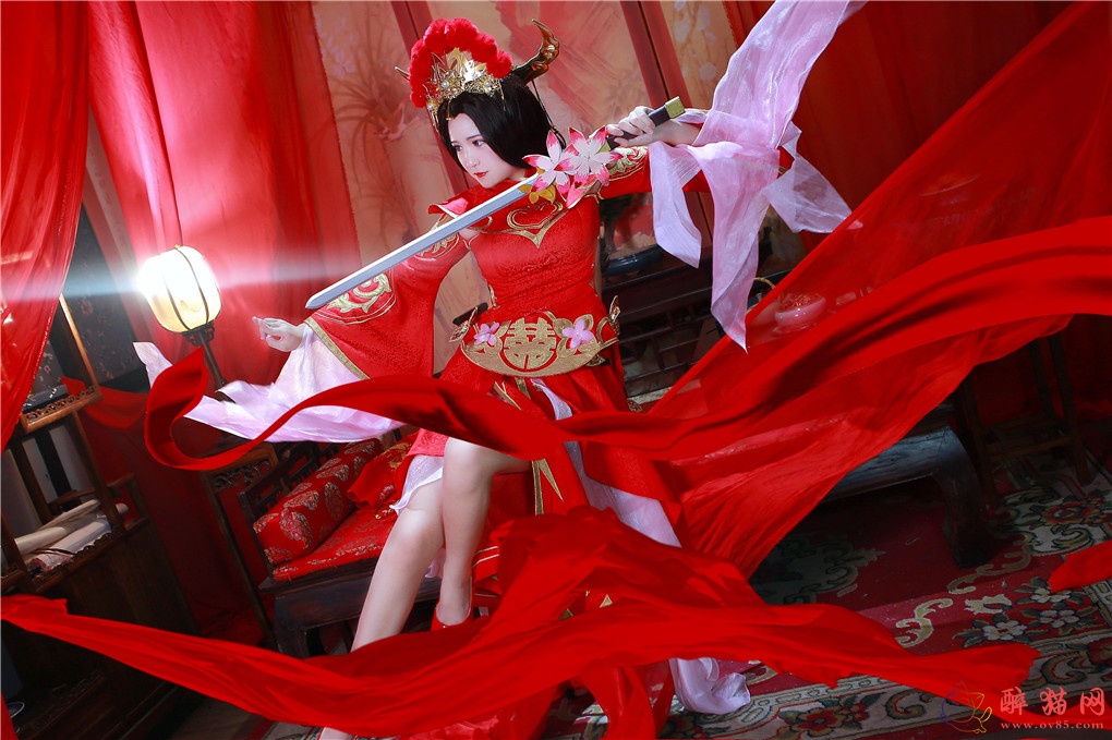 夏柠柠-王者荣耀cosplay露娜-9