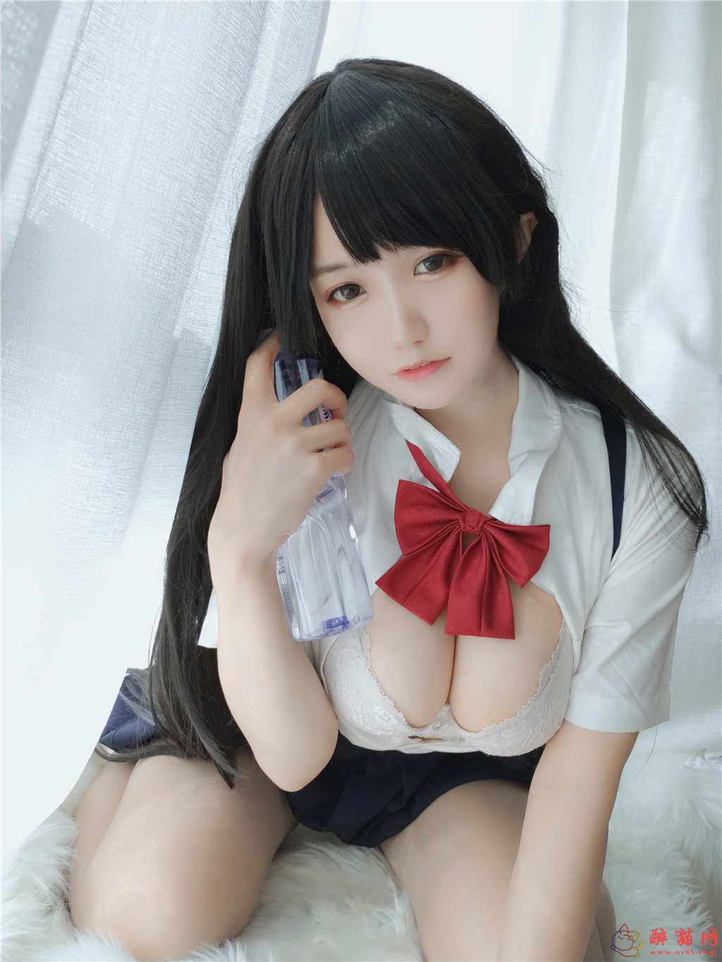 小仓千代 白丝袜的漂亮妹子 胸大就是牛-醉猫网 - 专注于美图分享-www.ov85.com